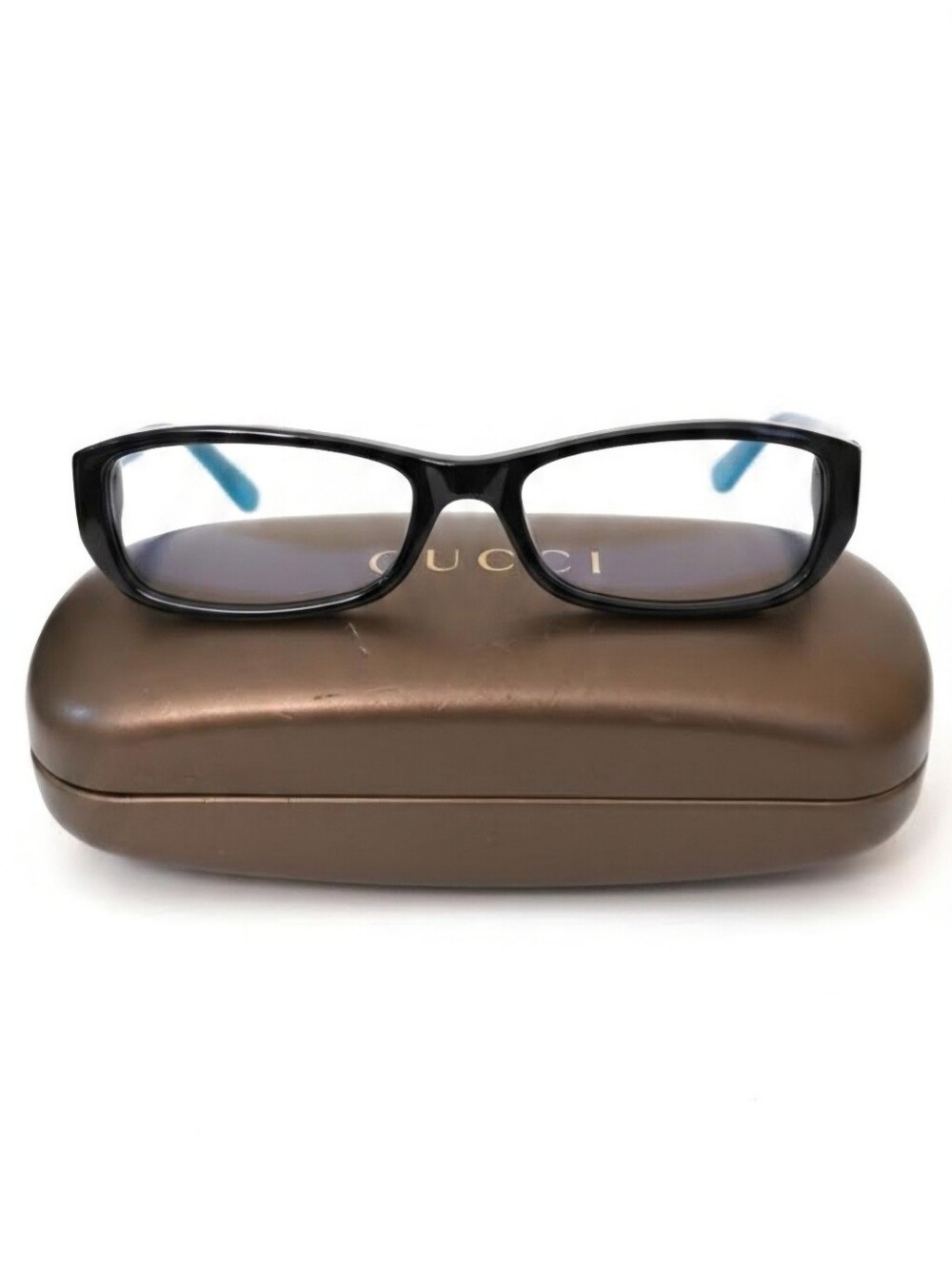 Gucci GG 3202 Black & Aqua Blue Eyeglasses Frames Made in Italy Y2K